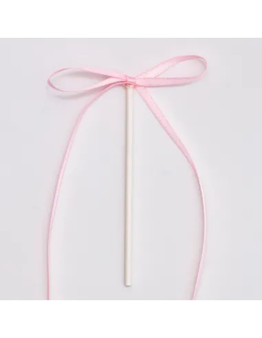 Set 8 lazos decorativos de cinta Rosa Claro PME