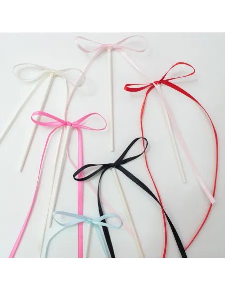 Set 8 lazos decorativos de cinta Rojo PME