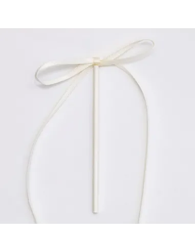 Set 8 lazos decorativos de cinta Blanco PME