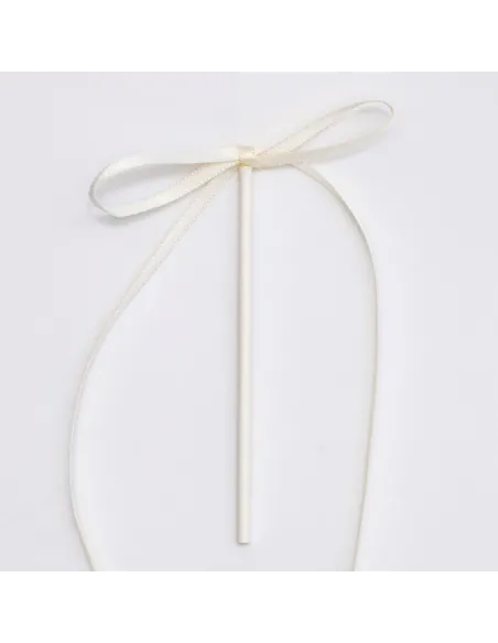 Set 8 lazos decorativos de cinta Blanco PME