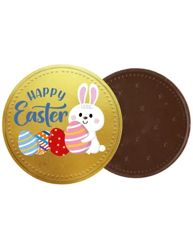 Moneda de chocolate con leche Pascua 7,8 cm Dekora