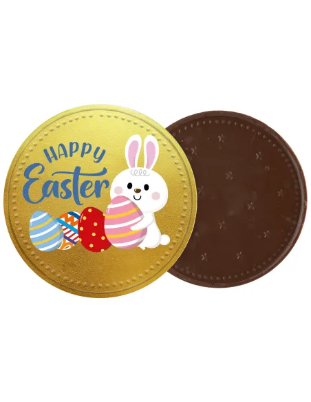 Moneda de chocolate con leche Pascua 7,8 cm Dekora
