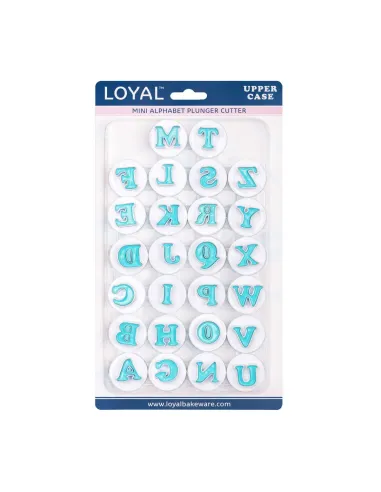 Set 26 mini cortadores con expulsor Letras Mayúsculas LOYAL