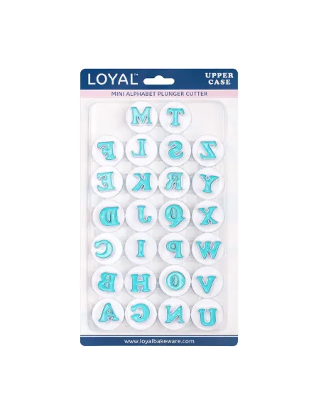 Set 26 mini cortadores con expulsor Letras Mayúsculas LOYAL