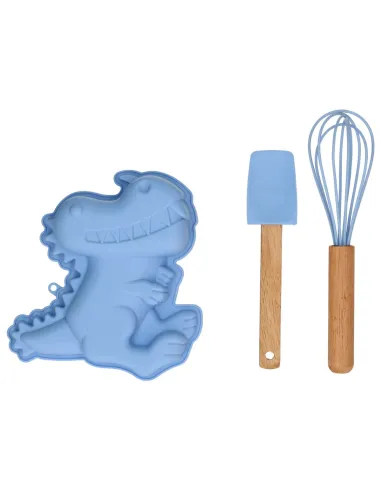 Kit de repostería para niños Azul Molde, Espátula y Batidor varillas Wilton