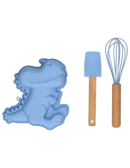 Kit de repostería para niños Azul Molde, Espátula y Batidor varillas Wilton