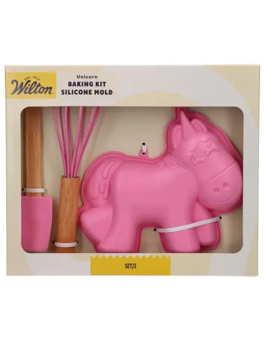 Kit de repostería para niños Rosa Molde, Espátula y Batidor varillas Wilton