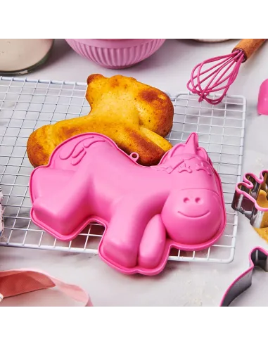 Kit de repostería para niños Rosa Molde, Espátula y Batidor varillas Wilton