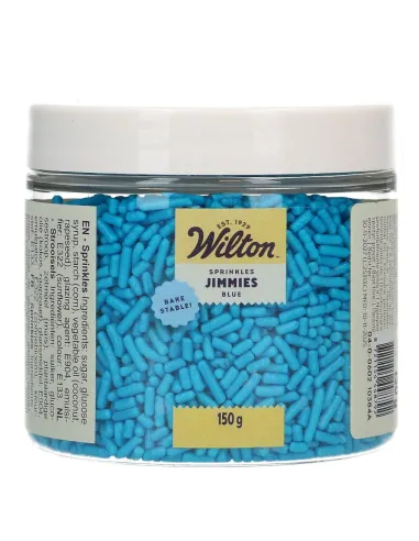 Sprinkles Fideos de azúcar Jimmies Azul 150 g Wilton