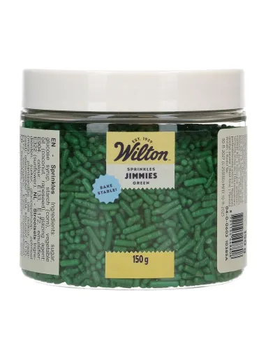 Sprinkles Fideos de azúcar Jimmies Verde 150 g Wilton