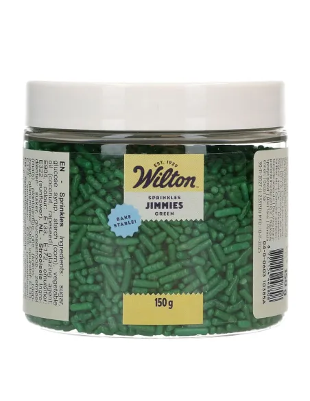 Sprinkles Fideos de azúcar Jimmies Verde 150 g Wilton