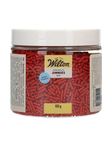 Sprinkles Fideos de azúcar Jimmies Rojos 150 g Wilton