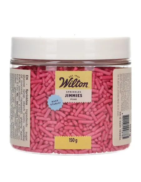 Sprinkles Fideos de azúcar Jimmies Rosa 150 g Wilton