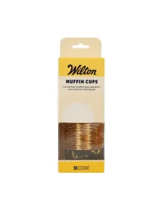 Cápsulas rígidas Mármol Negro y Dorado 50 unidades Wilton 2