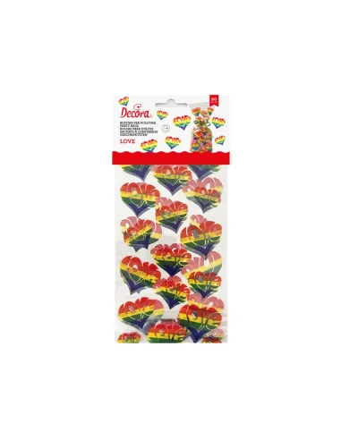 Set 20 bolsas Love Arcoíris Decora