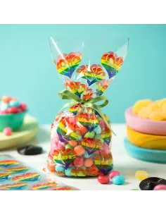 Set 20 bolsas Love Arcoíris Decora 2