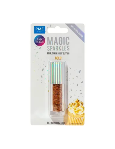 Purpurina comestible en copos Dorado 3 g PME
