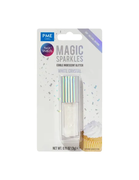 Purpurina comestible en copos Cristal Blanco 3 g PME