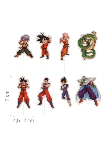 Set 16 toppers de papel Bola de Dragón Dekora