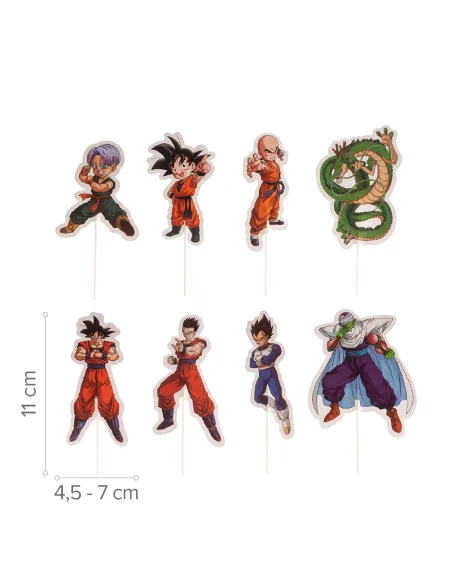 Set 16 toppers de papel Bola de Dragón Dekora