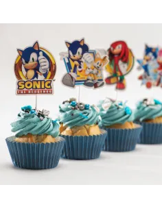 Set 16 toppers de papel Sonic Dekora 2