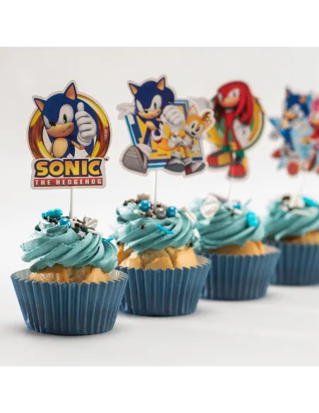Set 16 toppers de papel Sonic Dekora