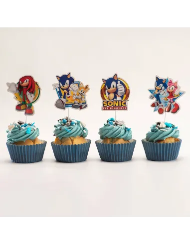 Set 16 toppers de papel Sonic Dekora