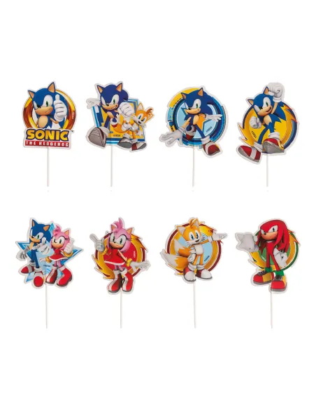Set 16 toppers de papel Sonic Dekora