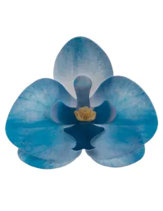 Set 10 orquídeas azules de oblea 7,5 - 8,5 cm Dekora