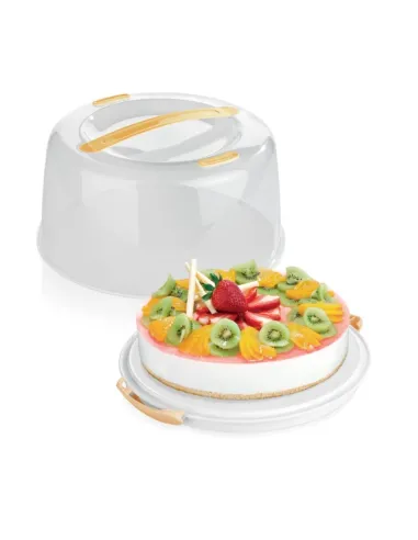Portatartas redondo Alto con base de gel para refrigerar 29 cm