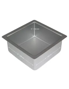Molde cuadrado 22,9 x 22,9 x 10 cm altura PME