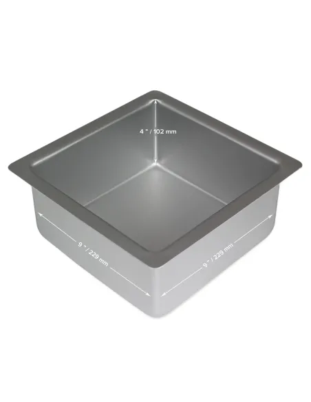 Molde cuadrado 22,9 x 22,9 x 10 cm altura PME