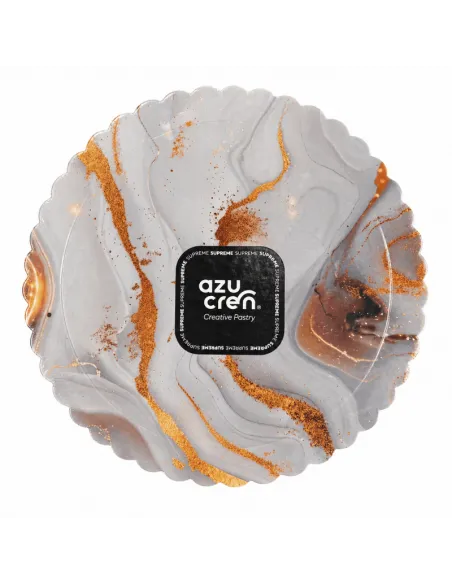 Base redonda rígida Mármol Oro-Blanco 25 cm