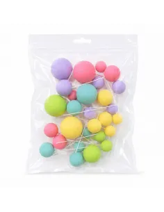Set 32 Bolas Decorativas Mix Colores Pastel Azucren