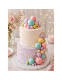 Set 32 Bolas Decorativas Mix Colores Pastel Azucren 2