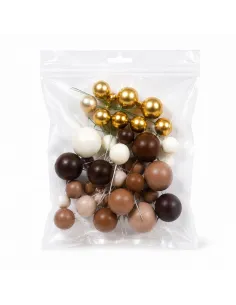 Set 32 Bolas Decorativas Mix Marrón Azucren