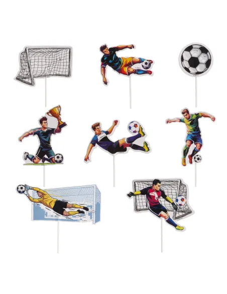 Set 16 toppers de papel Fútbol Dekora