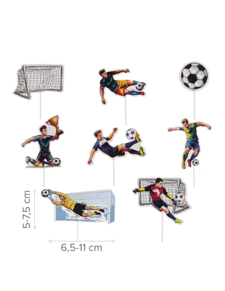 Set 16 toppers de papel Fútbol Dekora