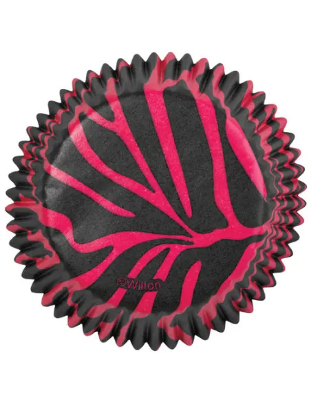 Cápsulas de papel cebra rosa