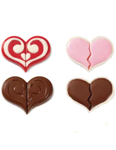 Candy mold galletas doble corazón