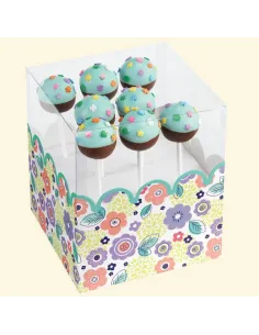 Caja para 8 pops flores
