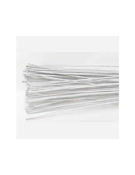 Set de 20 alambres blancos para flores calibre 20