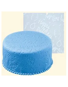 Lámina texturizadora feliz cumpleaños