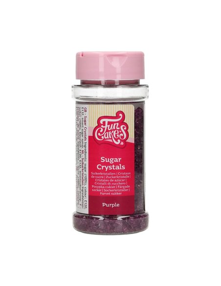Cristales de azúcar púrpura 80 g Funcakes