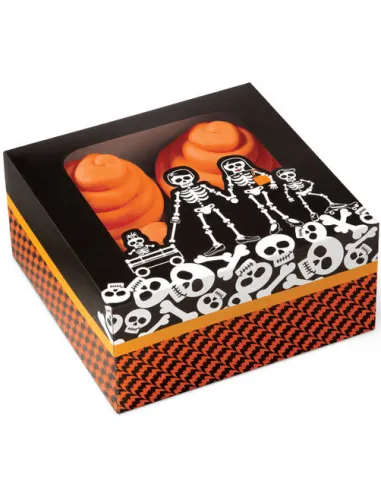 Set de 3 cajas para 4 cupcakes cementerio