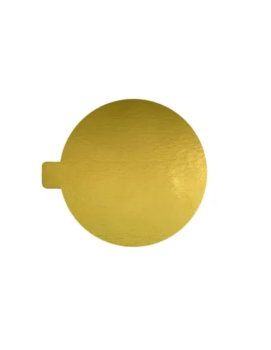 Mini base redonda oro y negro 8 cm