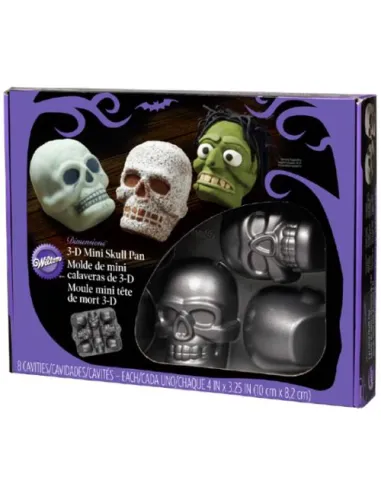 Molde 3D mini calaveras Wilton