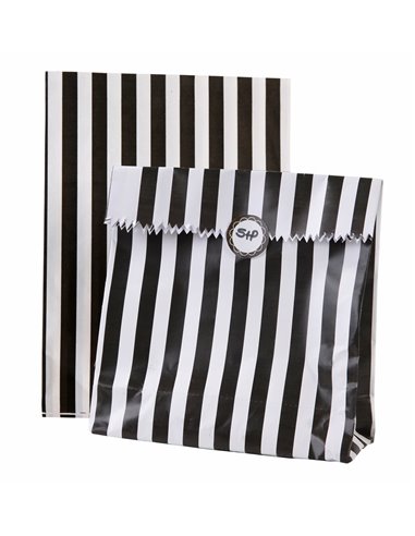 Set de bolsas de papel negras con pegatinas