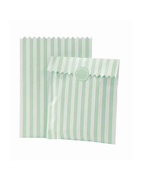 Set de 10 bolsas de papel menta con pegatinas