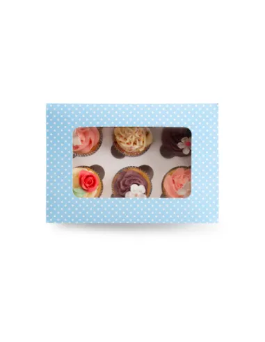 Caja para 6 cupcakes lunares